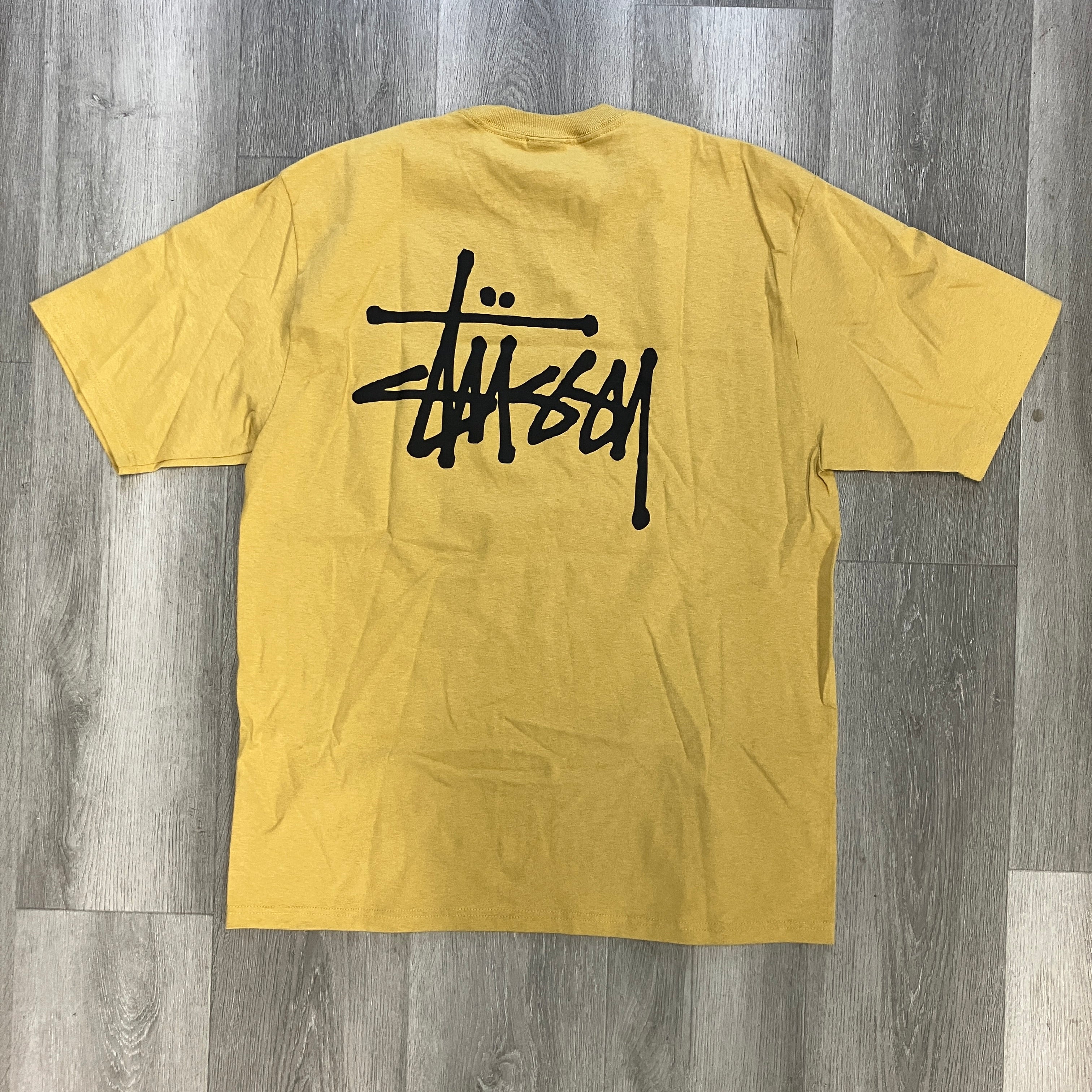 Stussy Stock Logo Mustard Tee