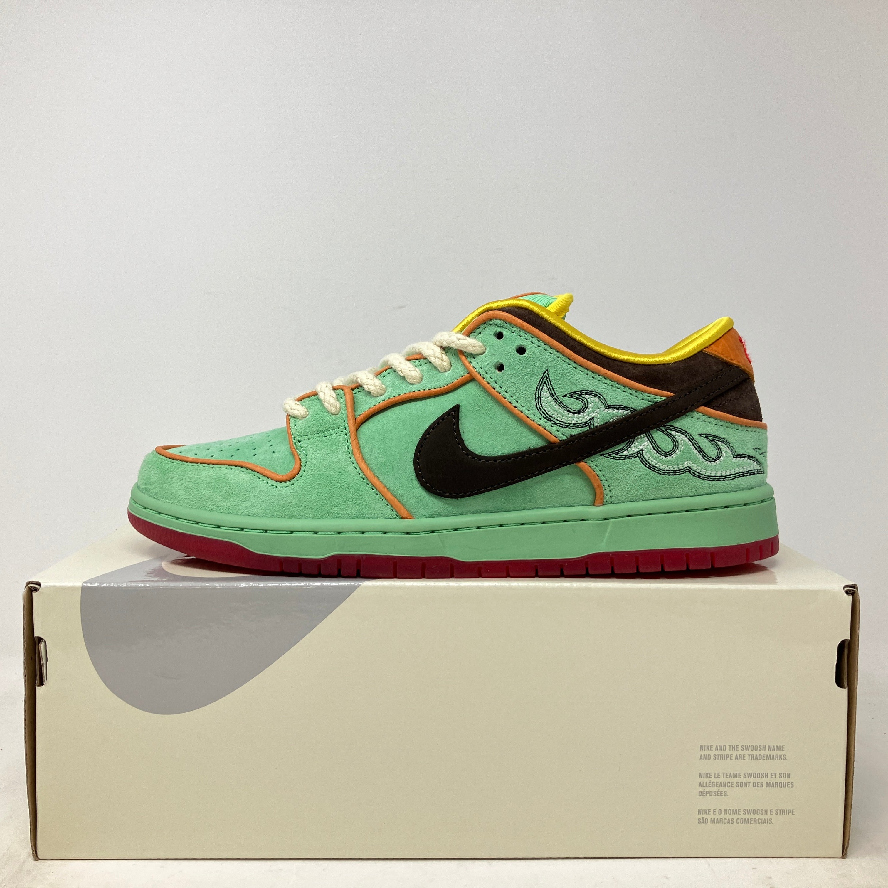 Brand new Nike SB Dunk Low Rodeo Tourmaline sneakers with box.