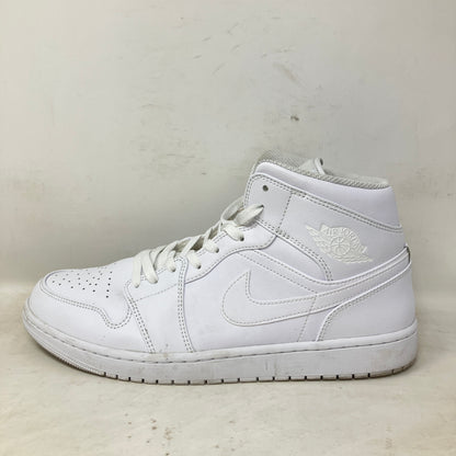 Jordan 1 Mid Triple White